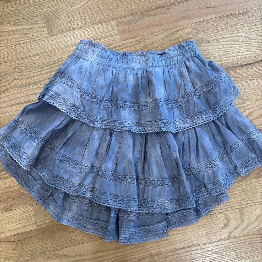 Love Shack Fancy Ruffle Mini Skirt; Size P